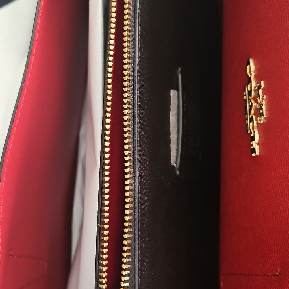 Coach Tatum Black and Red Tote Bag - Picture 11 of 15